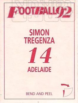 1992 Select AFL Stickers #14 Simon Tregenza Back
